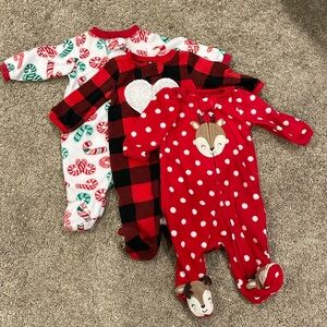 Newborn fleece sleepers - Set of 3